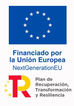 El logo de financiación para la unión europea next Generation eu.